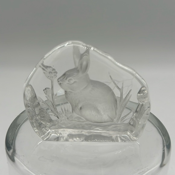 Crystal Rabbit Paperweight Capredoni signed Handmade in England - Picture 1 of 5